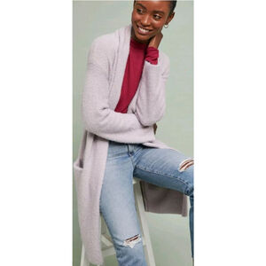 Anthropologie Cardigan Sweater XL Purple Sleeping On Snow normcore minimalist